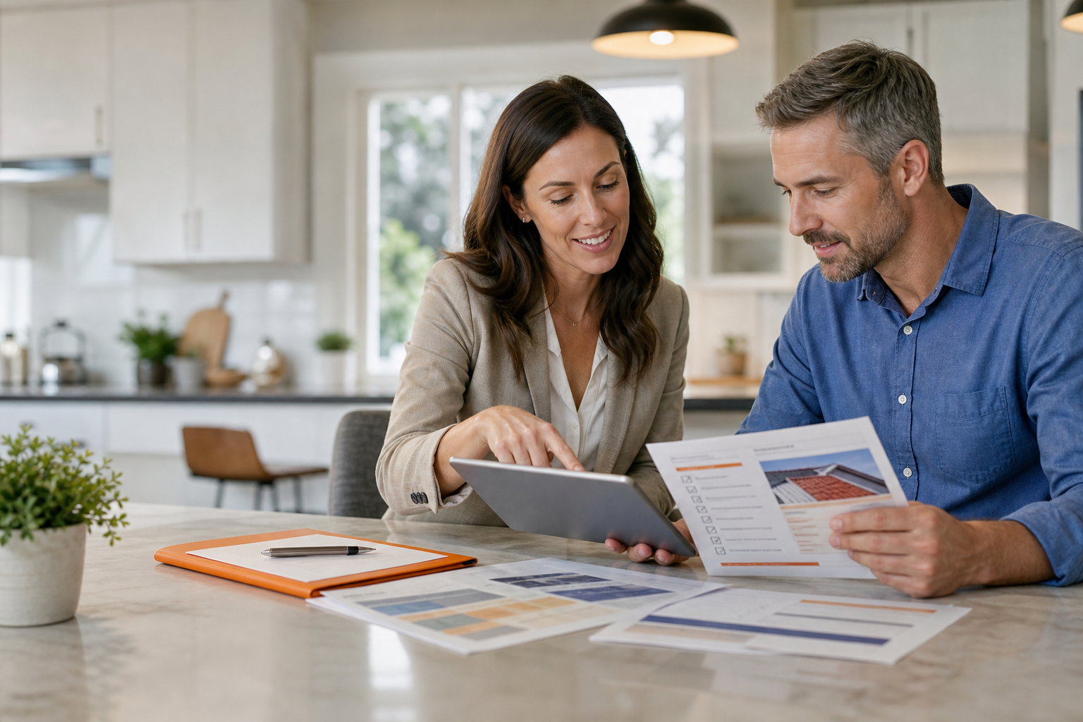 ALPHA Surance advisor comparing homeowners insurance details